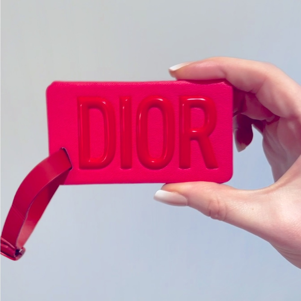 Dior Pink Luggage Tag